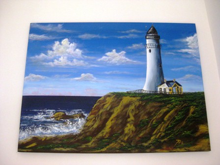 Leuchtturm"  70 x 70 cm _Acryl