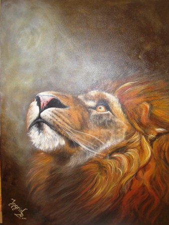 "cabeca de leao"   60 x 80 cm - unverkäuflich !!