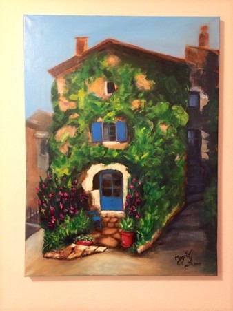 "Lagorce"_Frankreich_80 x 70 cm_Acryl_Expressionismus