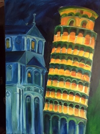 "Pisa"_110 x 80 cm_Expressionismus_unvollendet