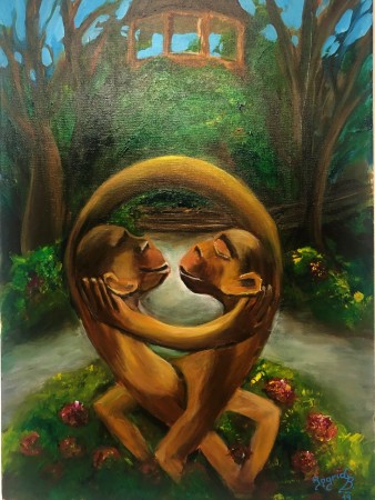 Affenliebe_70 x 80 cm_Acryl